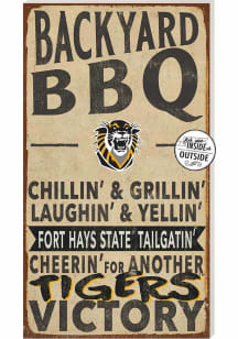 KH Sports Fan Fort Hays State Tigers 11x20 Indoor Outdoor BBQ Sign