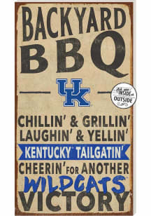 KH Sports Fan Kentucky Wildcats 11x20 Indoor Outdoor BBQ Sign