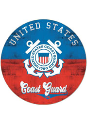 KH Sports Fan Coast Guard 20x20 Retro Multi Color Circle Sign