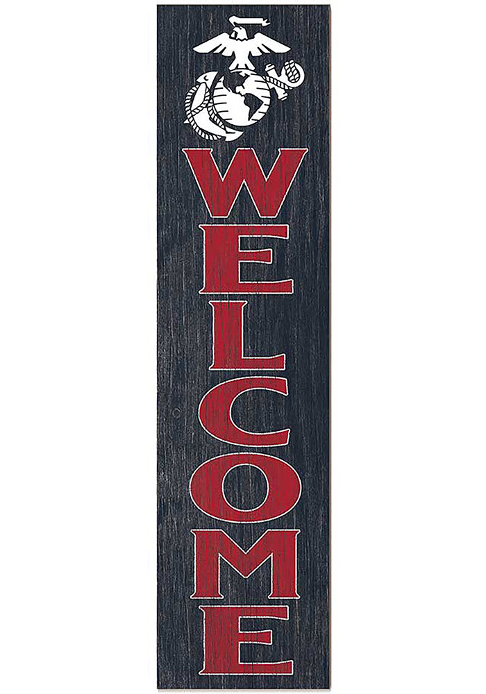 KH Sports Fan Marine Corps 12x48 Welcome Leaning Sign