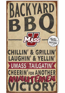 KH Sports Fan Massachusetts Minutemen 11x20 Indoor Outdoor BBQ Sign