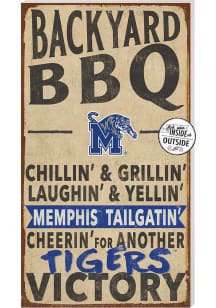 KH Sports Fan Memphis Tigers 11x20 Indoor Outdoor BBQ Sign