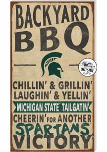 KH Sports Fan Michigan State Spartans 11x20 Indoor Outdoor BBQ Sign