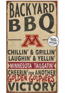 Red Minnesota Golden Gophers 11x20 Indoor Outdoor BBQ Sign