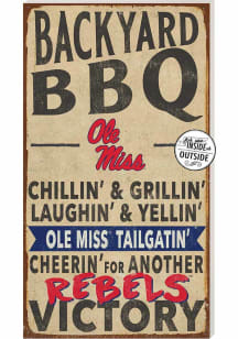 KH Sports Fan Ole Miss Rebels 11x20 Indoor Outdoor BBQ Sign