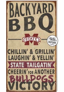 KH Sports Fan Mississippi State Bulldogs 11x20 Indoor Outdoor BBQ Sign
