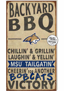 KH Sports Fan Montana State Bobcats 11x20 Indoor Outdoor BBQ Sign
