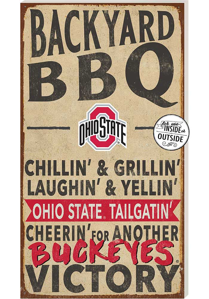 KH Sports Fan Ohio State Buckeyes 11x20 Indoor Outdoor BBQ Sign