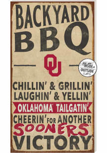 KH Sports Fan Oklahoma Sooners 11x20 Indoor Outdoor BBQ Sign