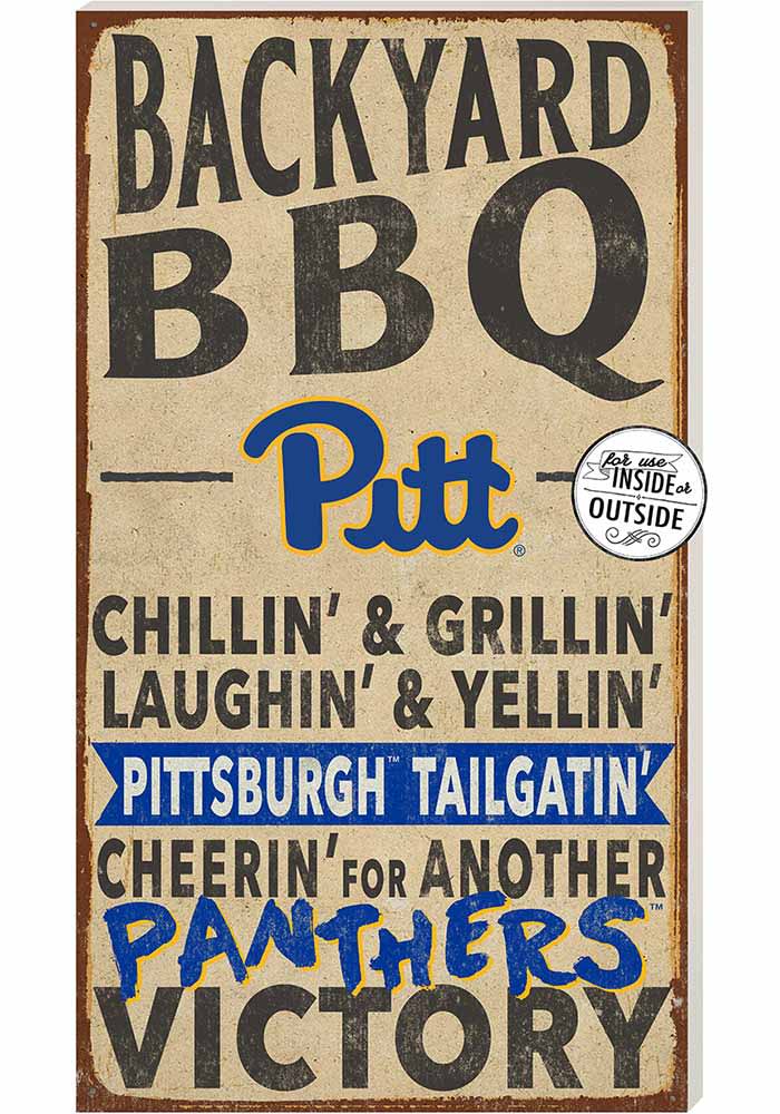 KH Sports Fan Pitt Panthers 11x20 Indoor Outdoor BBQ Sign