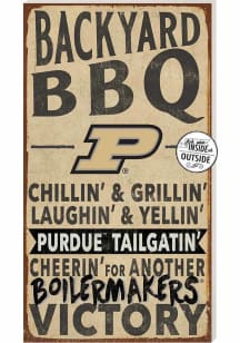 KH Sports Fan Purdue Boilermakers 11x20 Indoor Outdoor BBQ Sign