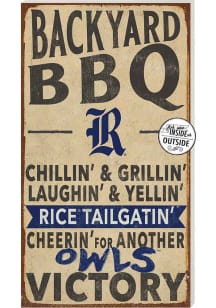 KH Sports Fan Rice Owls 11x20 Indoor Outdoor BBQ Sign