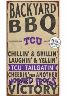 KH Sports Fan TCU Horned Frogs 11x20 Indoor Outdoor BBQ Sign