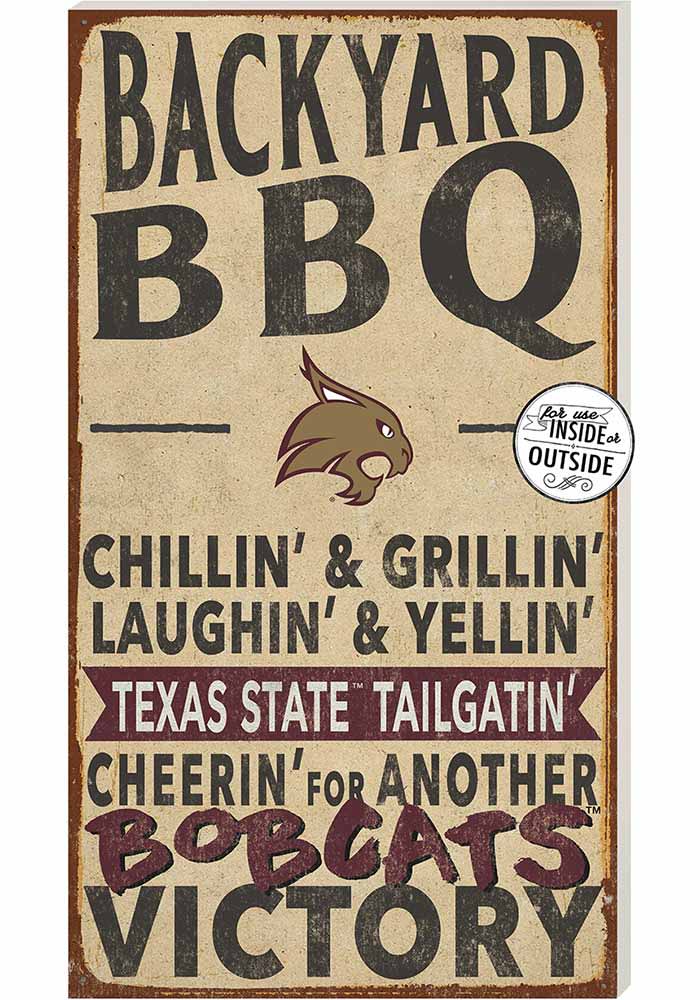 KH Sports Fan Texas State Bobcats 11x20 Indoor Outdoor BBQ Sign