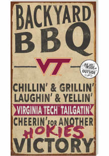 KH Sports Fan Virginia Tech Hokies 11x20 Indoor Outdoor BBQ Sign