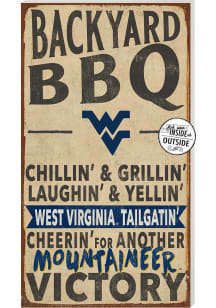 KH Sports Fan West Virginia Mountaineers 11x20 Indoor Outdoor BBQ Sign