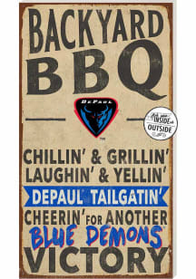 KH Sports Fan DePaul Blue Demons 11x20 Indoor Outdoor BBQ Sign