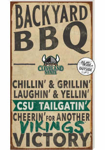 KH Sports Fan Cleveland State Vikings 11x20 Indoor Outdoor BBQ Sign