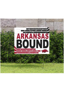 Arkansas Razorbacks 18x24 Retro School Bound Yard Sign