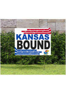 Kansas Jayhawks 18x24 Retro School Bound Yard Sign
