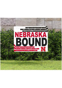 Red Nebraska Cornhuskers 18x24 Retro School Bound Yard Sign