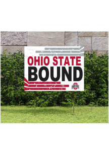 Red Ohio State Buckeyes 18x24 Retro School Bound Yard Sign