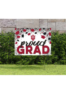 Red Indiana Hoosiers 18x24 Confetti Yard Sign