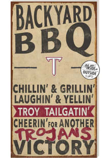 KH Sports Fan Troy Trojans 11x20 Indoor Outdoor BBQ Sign