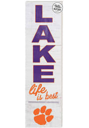 KH Sports Fan Clemson Tigers 35x10 Lake Life is Best Indoor Outdoor Sign