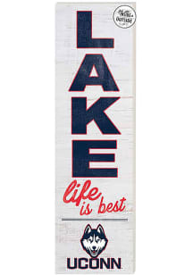 KH Sports Fan UConn Huskies 35x10 Lake Life is Best Indoor Outdoor Sign