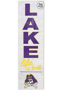 KH Sports Fan East Carolina Pirates 35x10 Lake Life is Best Indoor Outdoor Sign