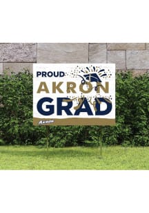 Akron Zips 18x24 Proud Grad Logo Yard Sign