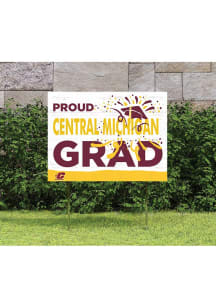Central Michigan Chippewas 18x24 Proud Grad Logo Yard Sign