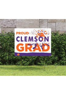 Clemson Tigers 18x24 Proud Grad Logo Yard Sign