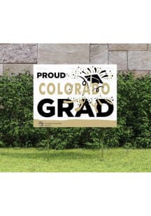 Colorado Buffaloes 18x24 Proud Grad Logo Yard Sign