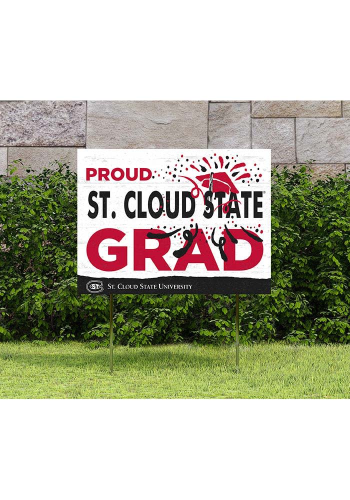 St Cloud State Huskies 18x24 Proud Grad Logo Yard Sign