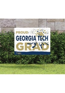 GA Tech Yellow Jackets 18x24 Proud Grad Logo Yard Sign