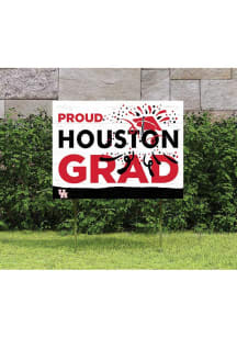 Houston Cougars 18x24 Proud Grad Logo Yard Sign