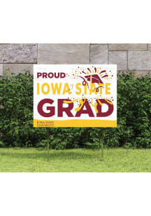 Iowa State Cyclones 18x24 Proud Grad Logo Yard Sign