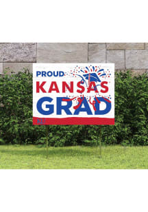 Kansas Jayhawks 18x24 Proud Grad Logo Yard Sign