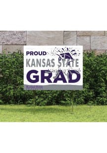 K-State Wildcats 18x24 Proud Grad Logo Yard Sign