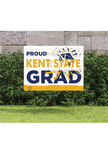 Kent State Golden Flashes 18x24 Proud Grad Logo Yard Sign