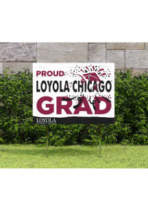 Loyola Ramblers 18x24 Proud Grad Logo Yard Sign