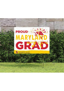 Red Maryland Terrapins 18x24 Proud Grad Logo Yard Sign
