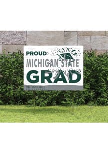 Michigan State Spartans 18x24 Proud Grad Logo Yard Sign