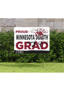 UMD Bulldogs 18x24 Proud Grad Logo Yard Sign