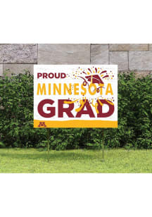 Red Minnesota Golden Gophers 18x24 Proud Grad Logo Yard Sign