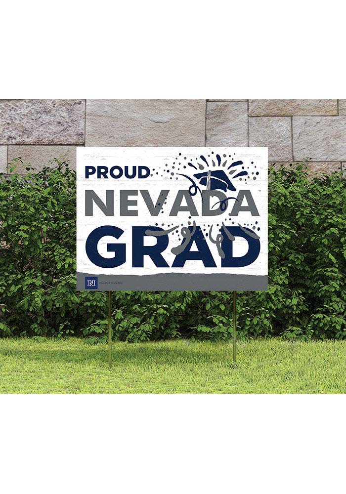 Nevada Wolf Pack 18x24 Proud Grad Logo Yard Sign