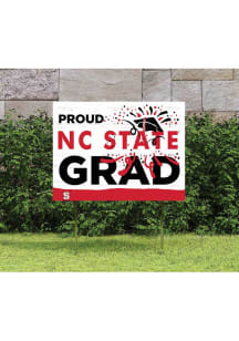 NC State Wolfpack 18x24 Proud Grad Logo Yard Sign