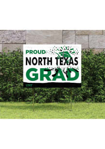 North Texas Mean Green 18x24 Proud Grad Logo Yard Sign